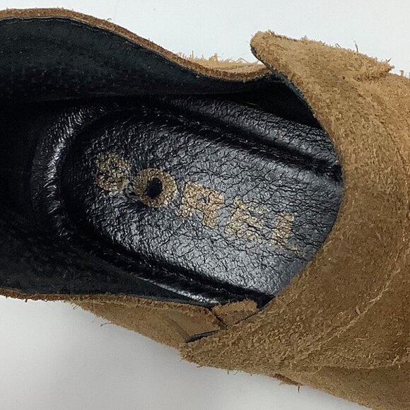 Sorel women's Lolla Cut-Out Booties 10 tan suede leather ankle - Picture 3 of 7